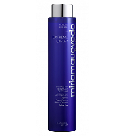 Miriam Quevedo Extreme Caviar Shampoo for Blonde and Silver Hair (SULFATE-FREE) / Бессульфатный шампунь для для светлых и седых волос с экстрактом черной икры, 250 мл