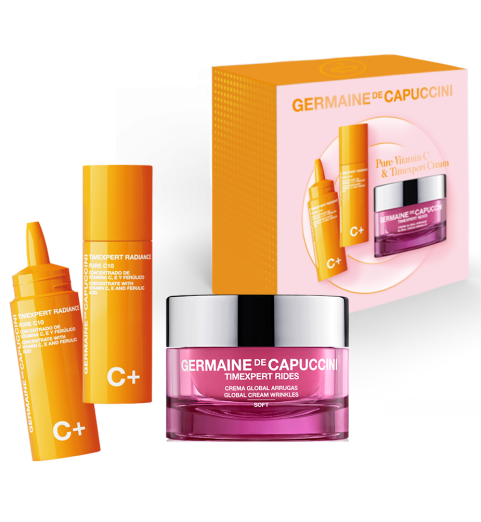 Germaine de Capuccini TimExpert Radiance C+ PureC10 and TimExpert Rides Soft Cream Set / Набор корректирующий антиоксидантный для нормальной и комбинированной кожи лица Germaine de Capuccini TimExpert Radiance C+ PureC10 and TimExpert Rides Soft Cream Set / Набор корректирующий антиоксидантный для нормальной и комбинированной кожи лица